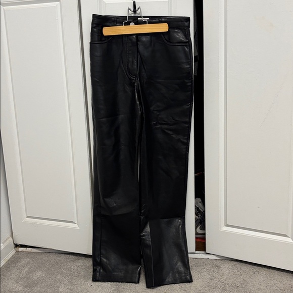 Wilfred Black Boot Leg Leather Pants - Picture 3 of 4